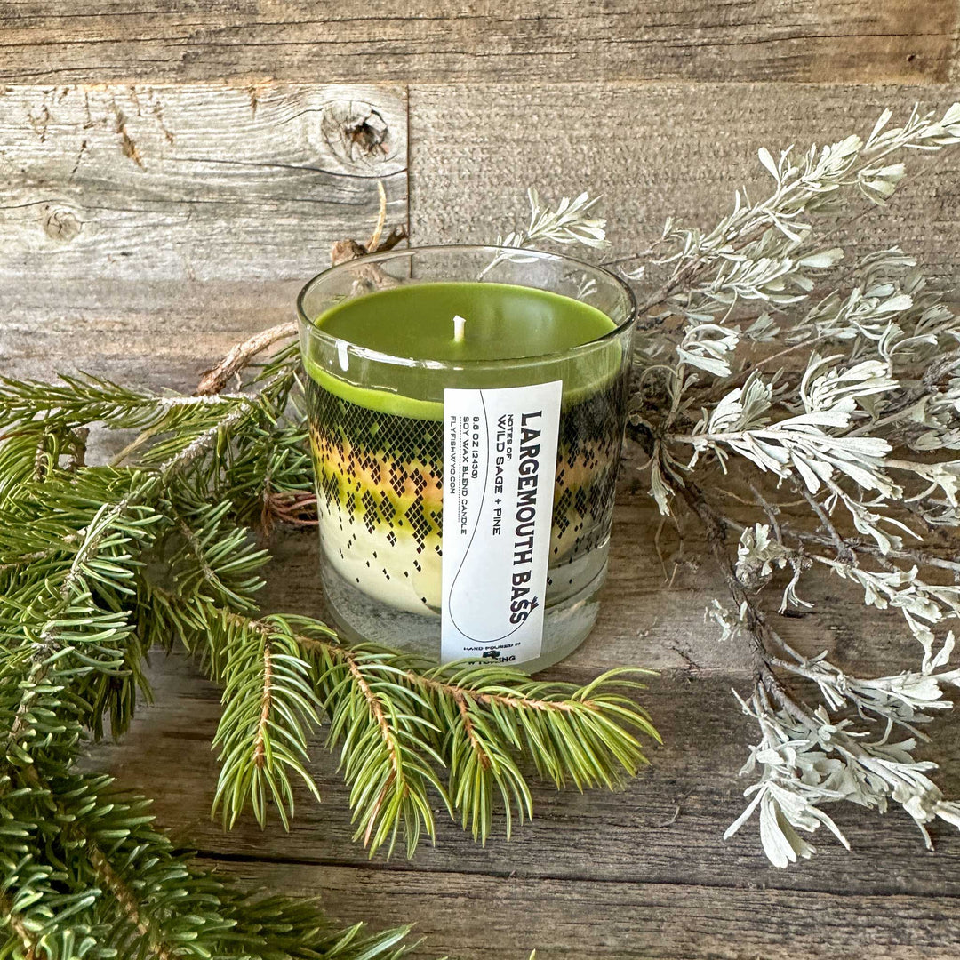 Wyo Bass Pattern Candle