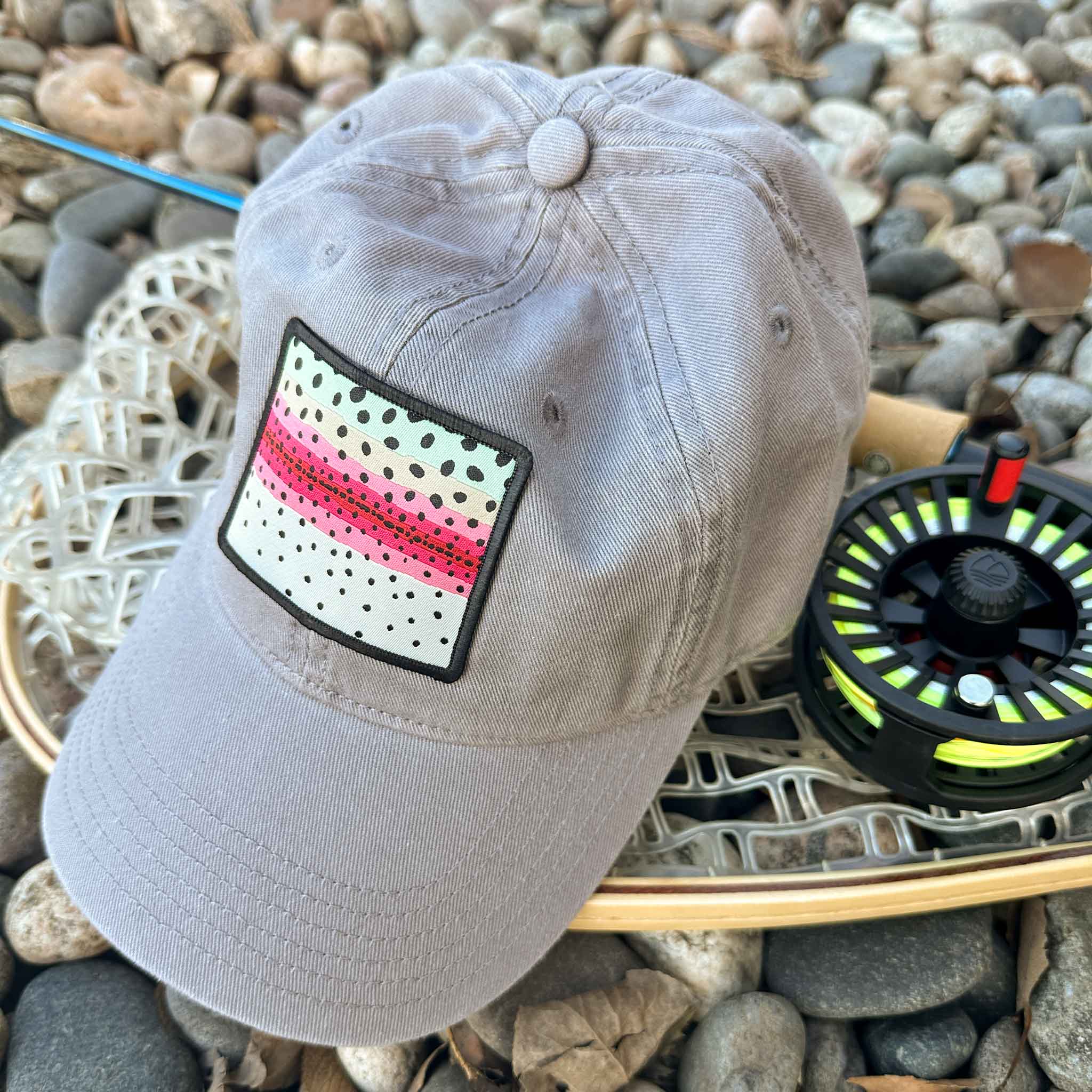 Rainbow Trout Patch Epic Dad Hat – Fly Fish Wyoming
