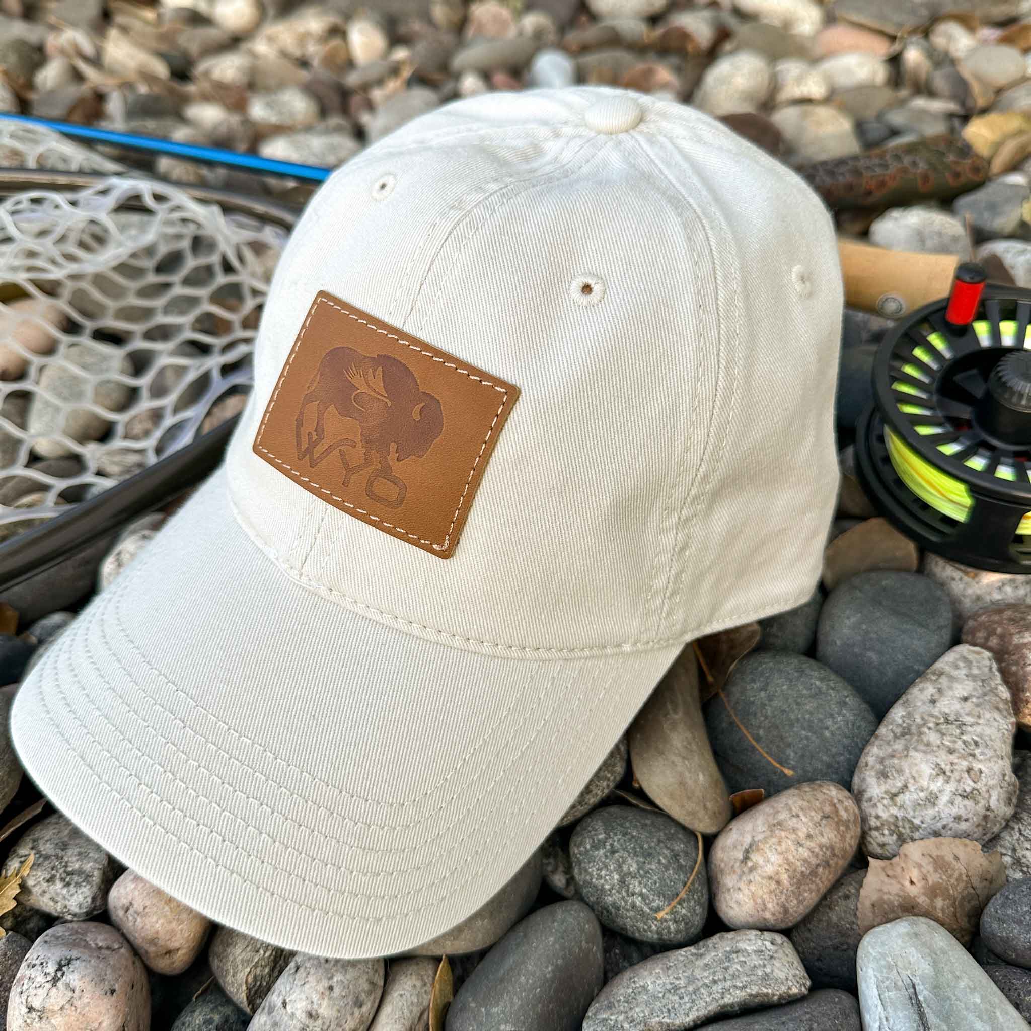 Wyo Fly Bison Leather Patch Dad Hat – Fly Fish Wyoming