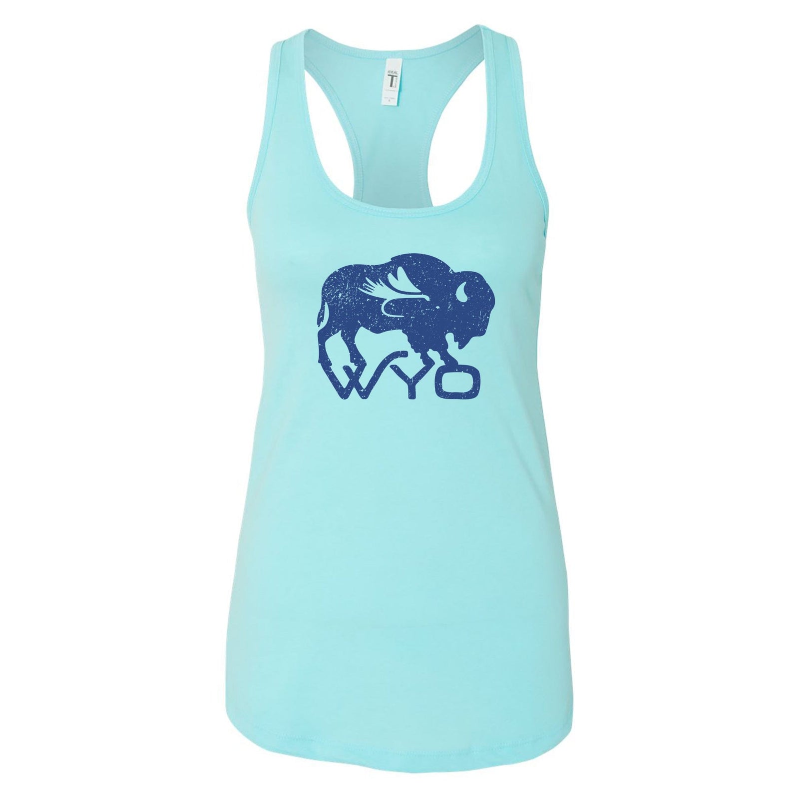 Fly Fish Wyoming Women's Women's Summer Blues Bison Fly Racerback Tank