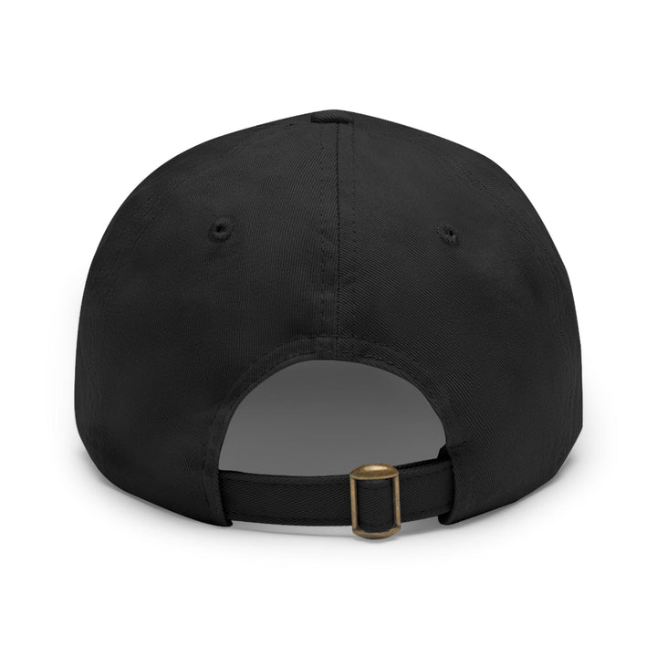 Printify Hats Dad Hat with Leather Patch (Round)