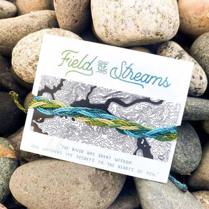 Fly Fish Wyoming Jewelry Field of Streams Woven Bracelet