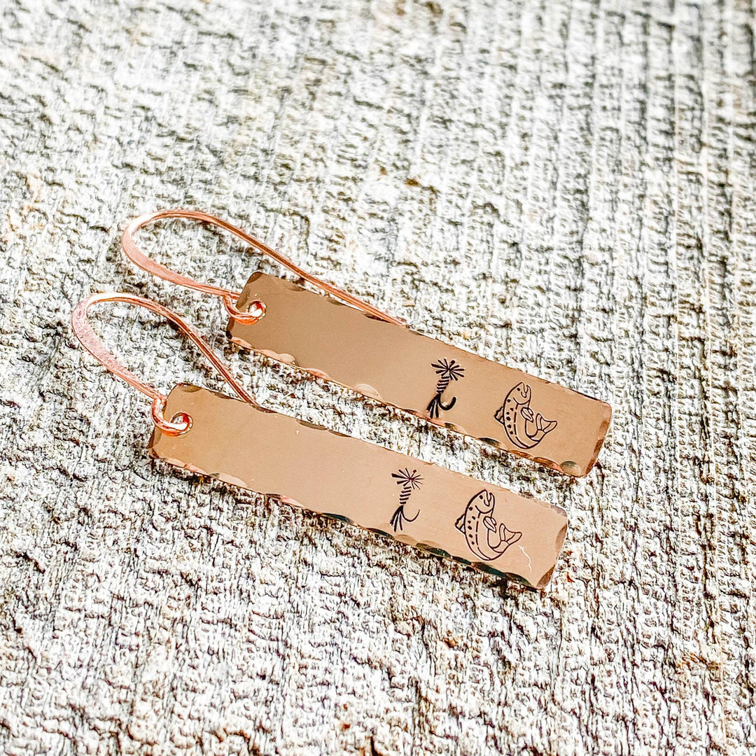 Fly Fish Wyoming Jewelry Fly + Fish Earrings