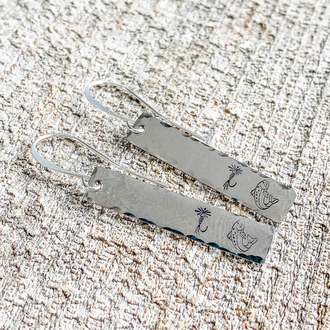 Fly Fish Wyoming Jewelry Fly + Fish Earrings