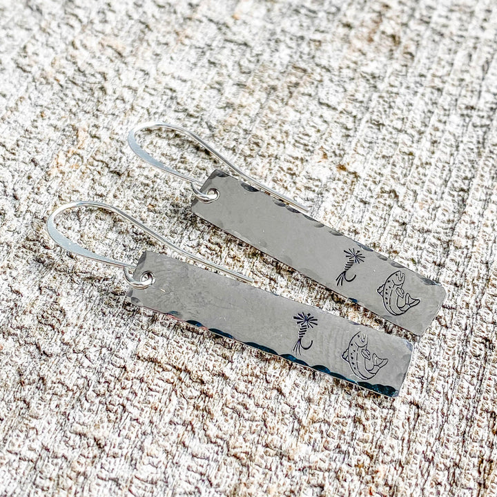 Fly Fish Wyoming Jewelry Fly + Fish Earrings