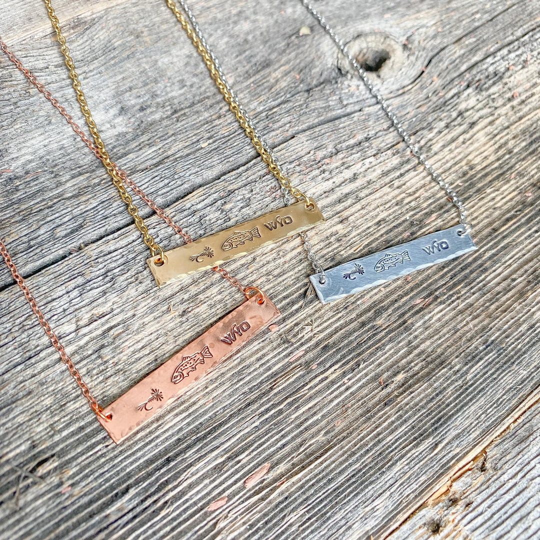 Fly Fish Wyoming Jewelry Fly Fish Wyoming Necklace