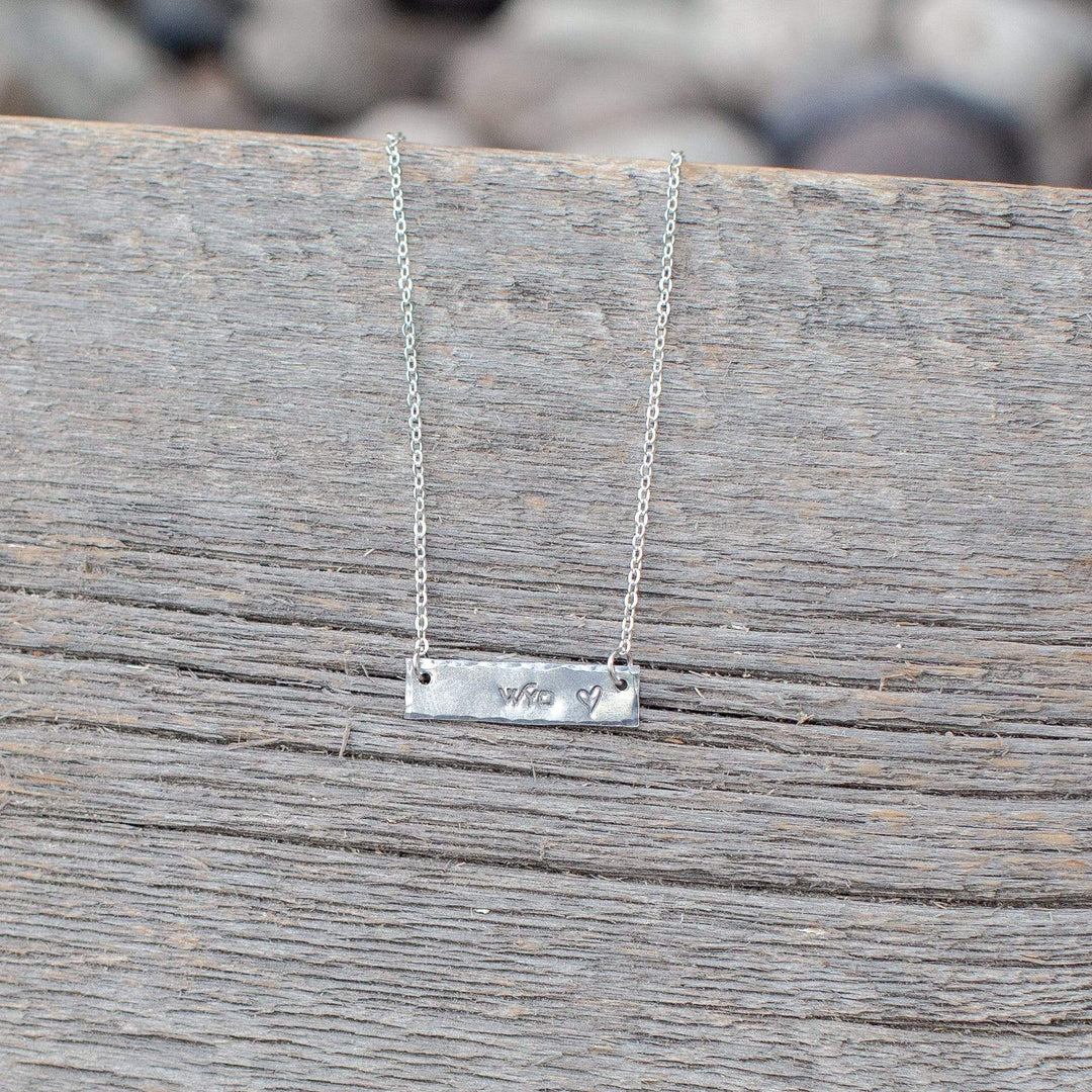 Fly Fish Wyoming Jewelry Wyo + Love Necklace