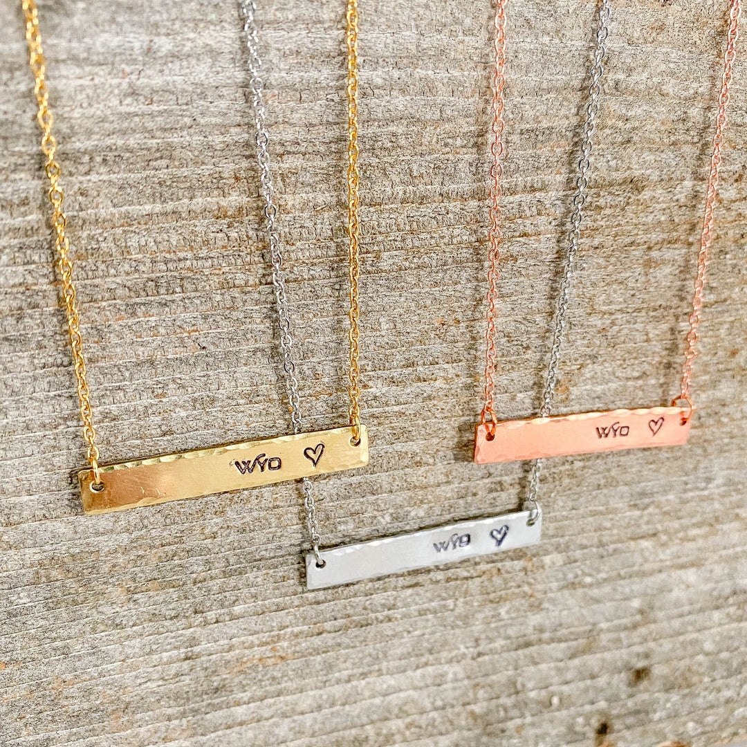 Fly Fish Wyoming Jewelry Wyo + Love Necklace