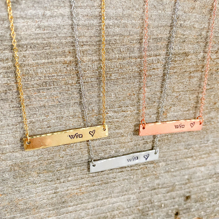 Fly Fish Wyoming Jewelry Wyo + Love Necklace