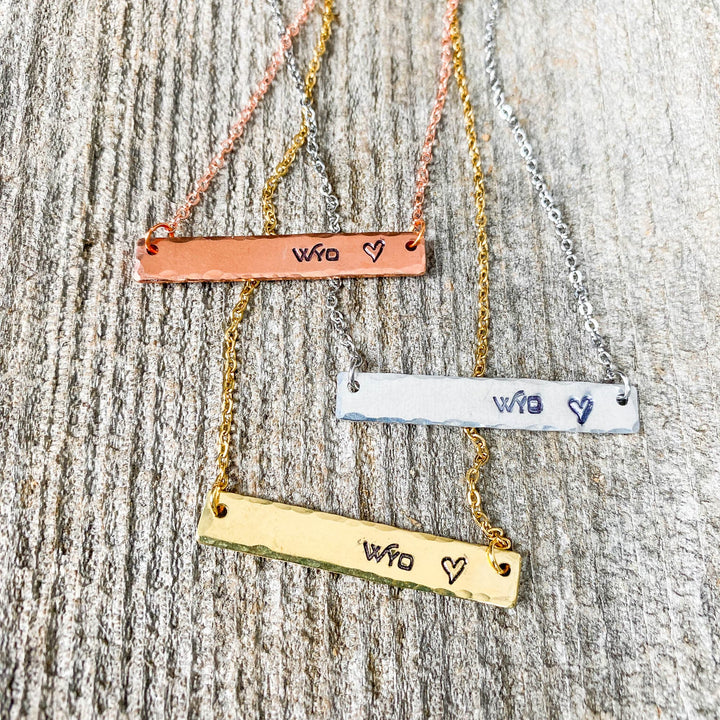 Fly Fish Wyoming Jewelry Wyo + Love Necklace