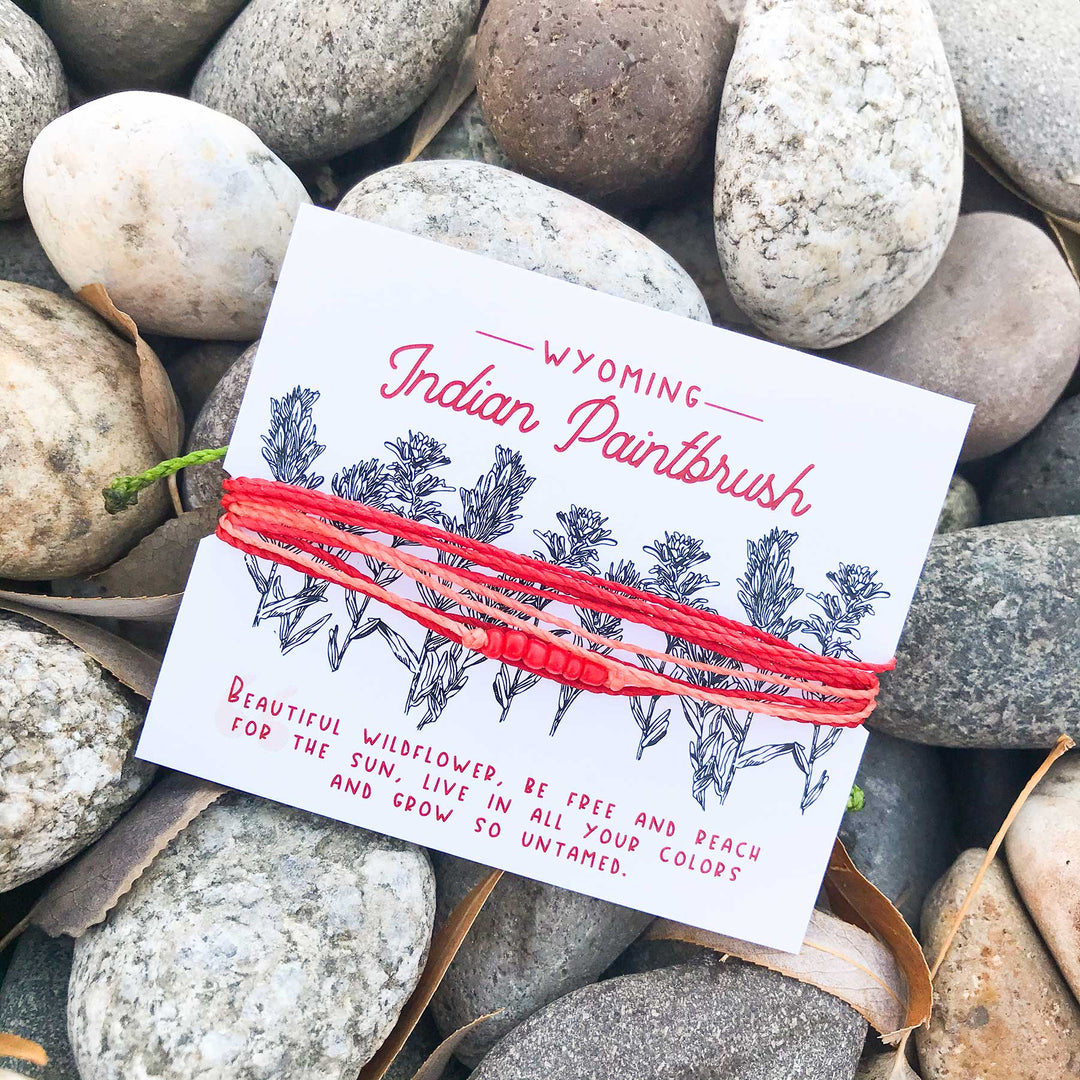 Fly Fish Wyoming Jewelry Wyoming Indian Paintbrush Woven Bracelet