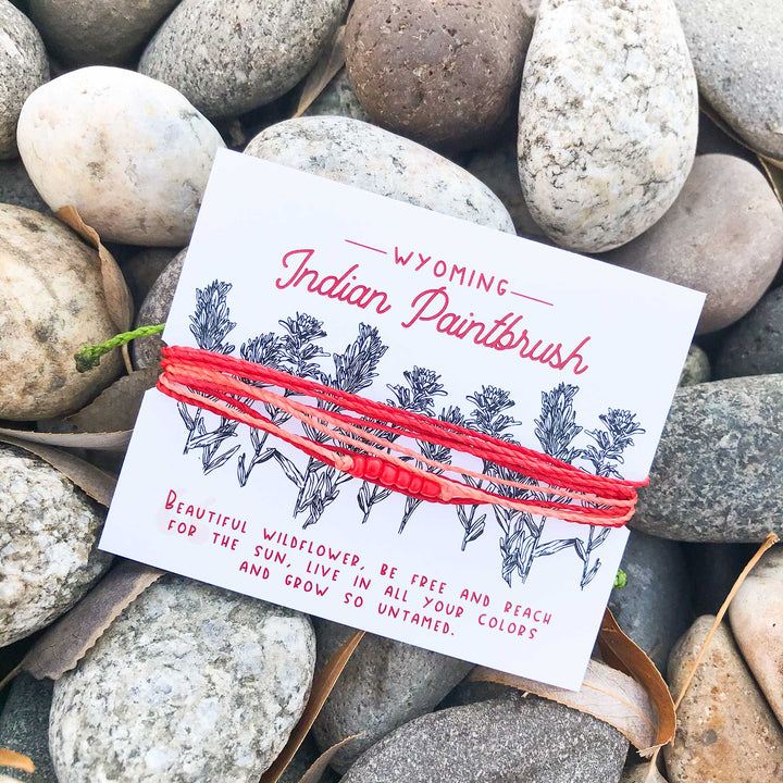 Fly Fish Wyoming Jewelry Wyoming Indian Paintbrush Woven Bracelet