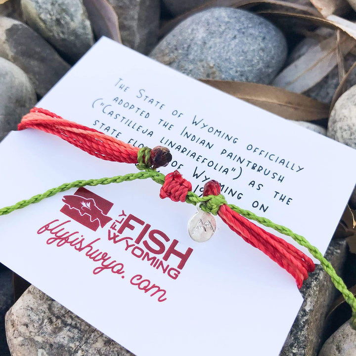 Fly Fish Wyoming Jewelry Wyoming Indian Paintbrush Woven Bracelet