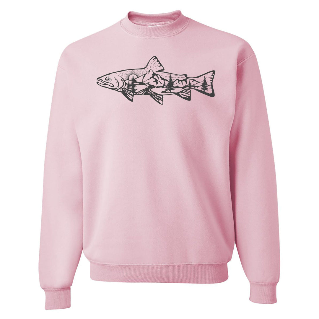 Fly Fish Wyoming Men's Mountain Trout Crewneck Sweatshirt