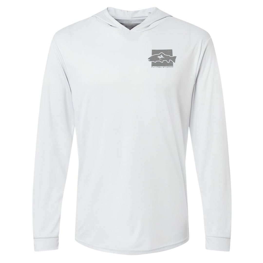 Fly Fish Wyoming Men's Rainbow Trout Performance Hooded Long Sleeve T-Shirt - Unisex