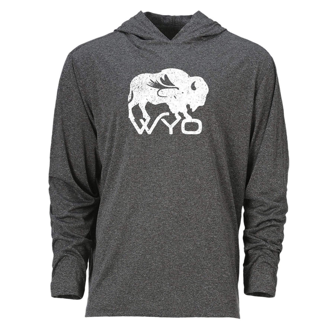 Fly Fish Wyoming Men's S / Charcoal Wyo Fly Bison Men's Performance Hood