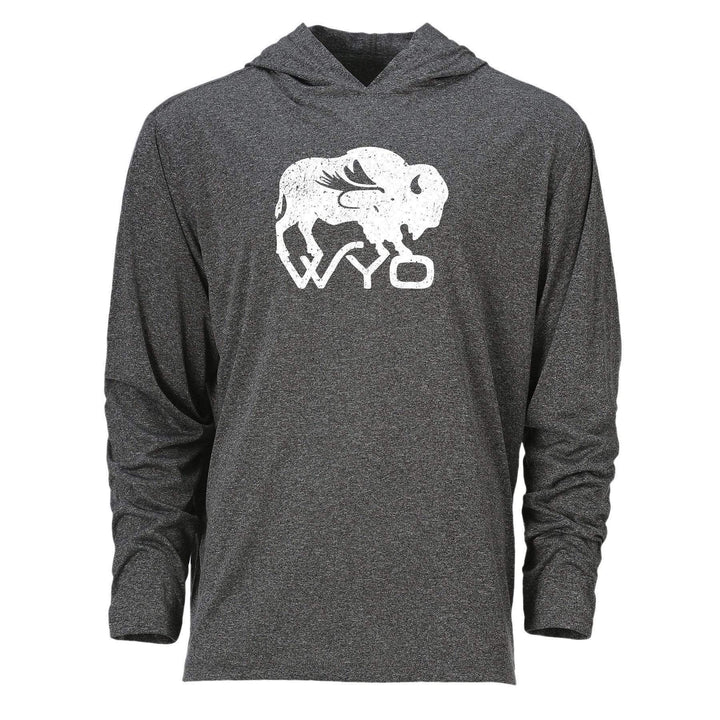 Fly Fish Wyoming Men's S / Charcoal Wyo Fly Bison Men's Performance Hood