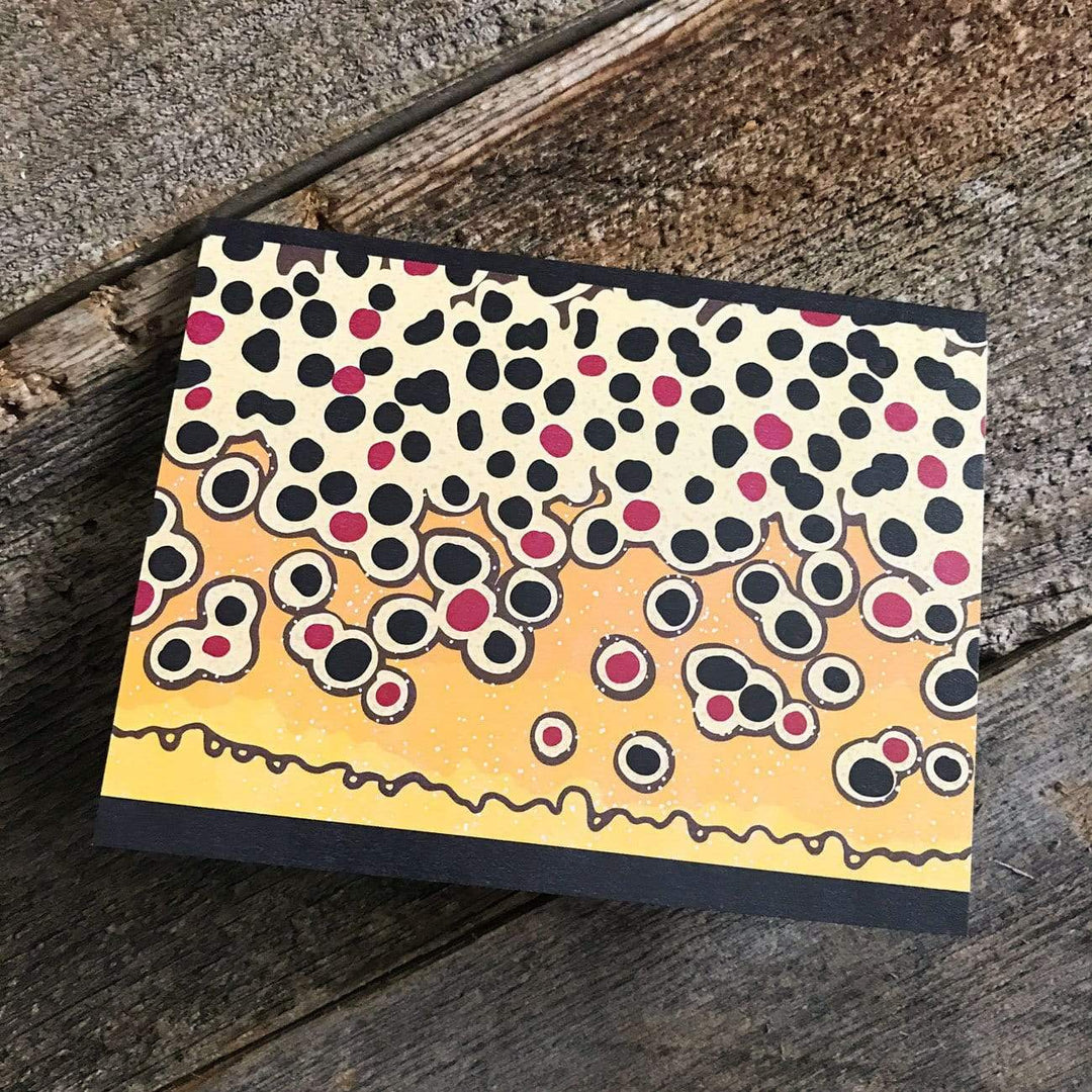 Fly Fish Wyoming Stationary Trout Pattern Notecards
