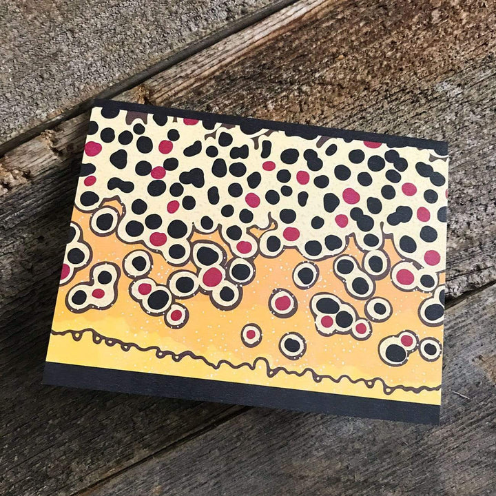 Fly Fish Wyoming Stationary Trout Pattern Notecards