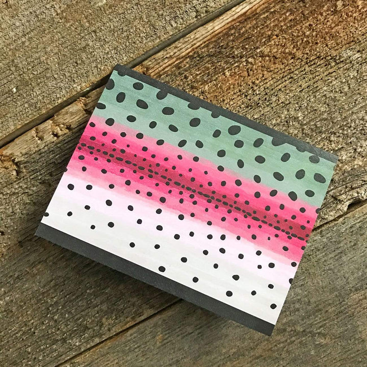 Fly Fish Wyoming Stationary Trout Pattern Notecards