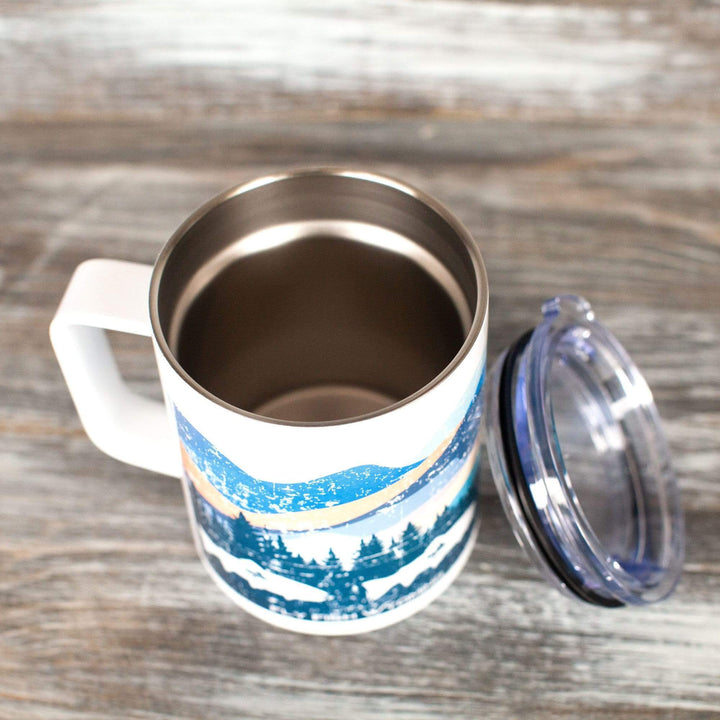 Fly Fish Wyoming Trout n' Trees Insulated Travel Mug
