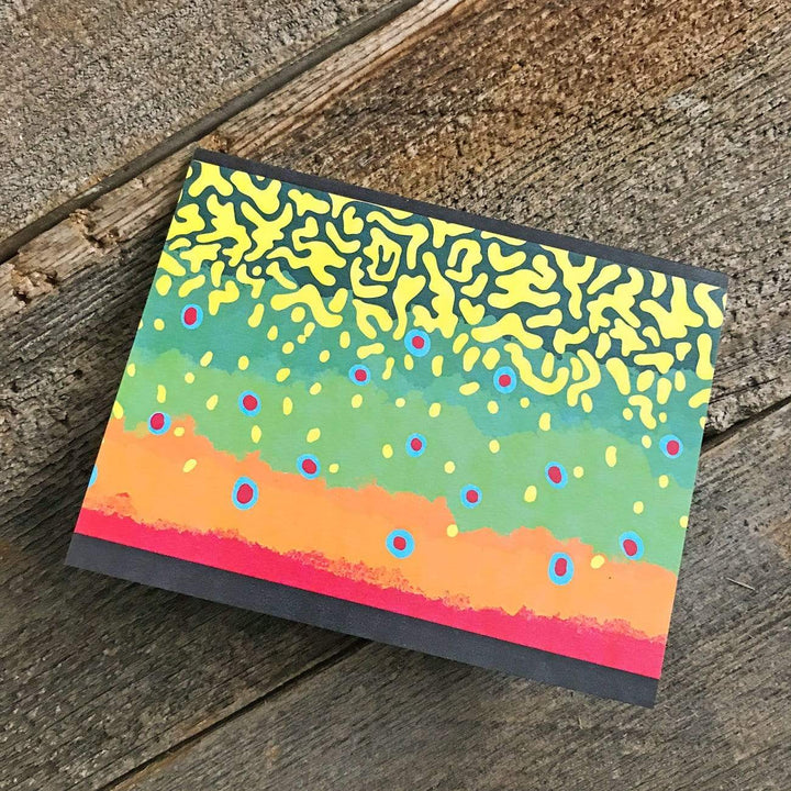 Fly Fish Wyoming Trout Pattern Notecards