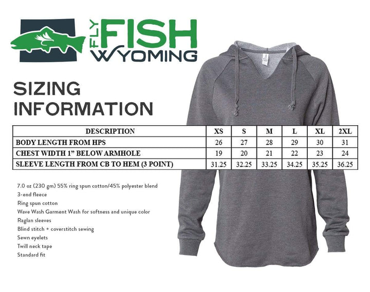 Fly Fish Wyoming Women's Women's Fish Rising Hooded Pullover