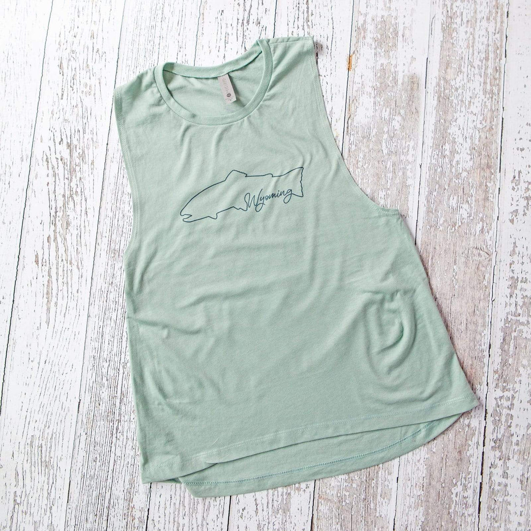 Fly Fish Wyoming Women's Women's Wyoming Trout Muscle Tank