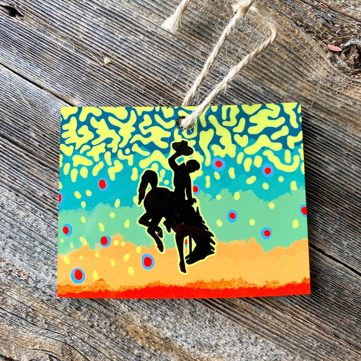 Fly Fish Wyoming Wyoming Trout Pattern Christmas Ornaments