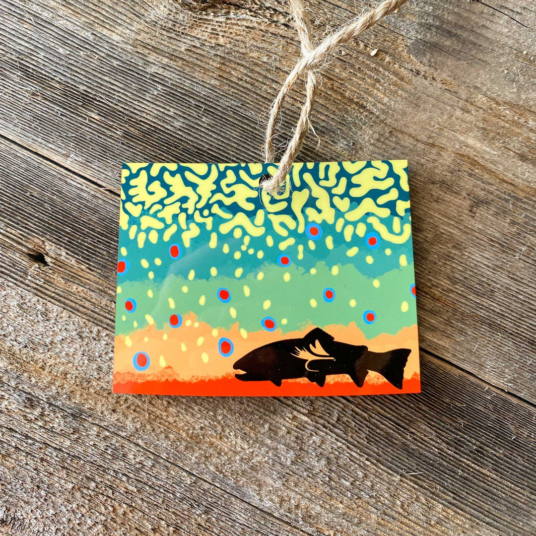Fly Fish Wyoming Trout / Brook Wyoming Trout Pattern Christmas Ornaments