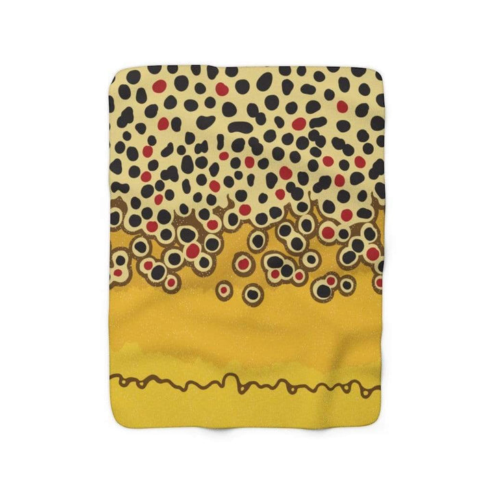 Printify Home Decor 50" × 60" Sherpa Fleece Blanket Throw - Brown Trout