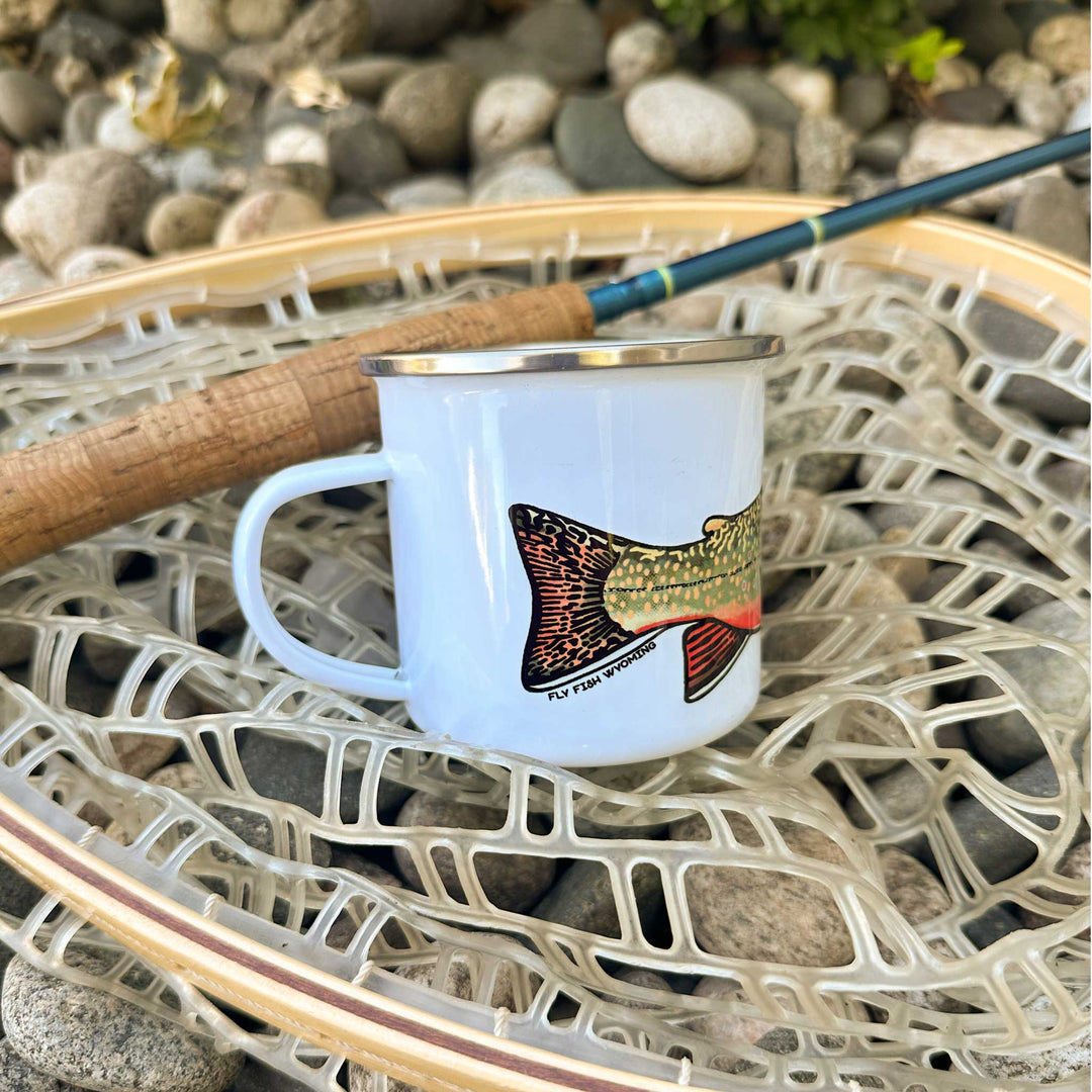 Wyoming Trout Species Tin Camp Mugs