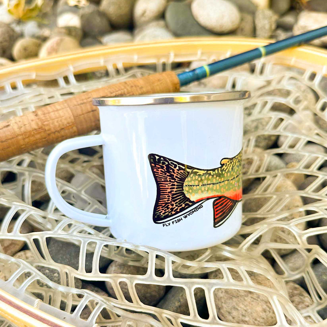 Wyoming Trout Species Tin Camp Mugs