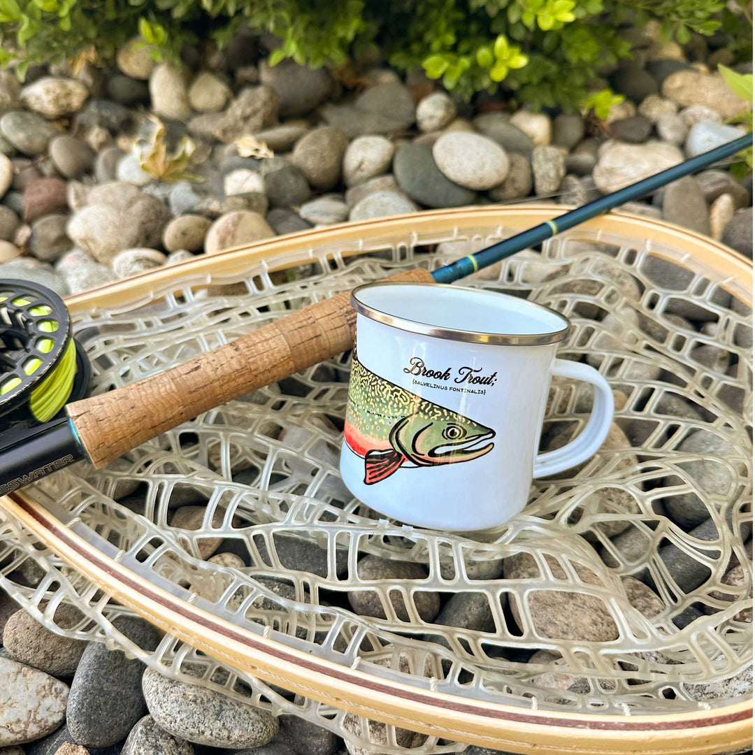 Wyoming Trout Species Tin Camp Mugs