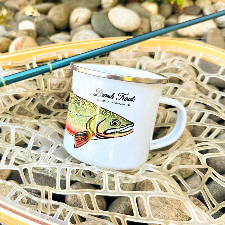Wyoming Trout Species Tin Camp Mugs