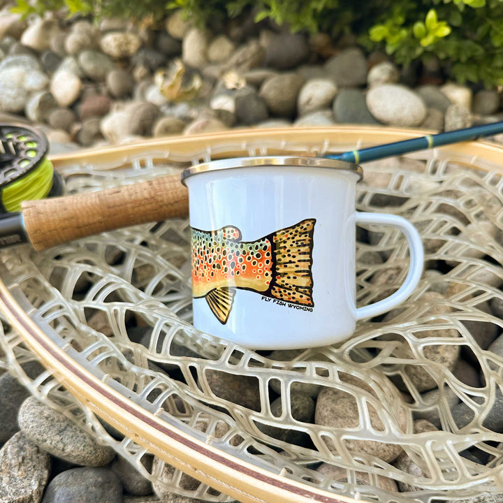 Wyoming Trout Species Tin Camp Mugs