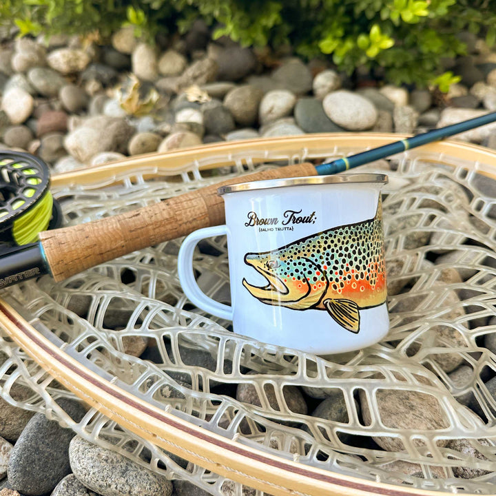 Wyoming Trout Species Tin Camp Mugs
