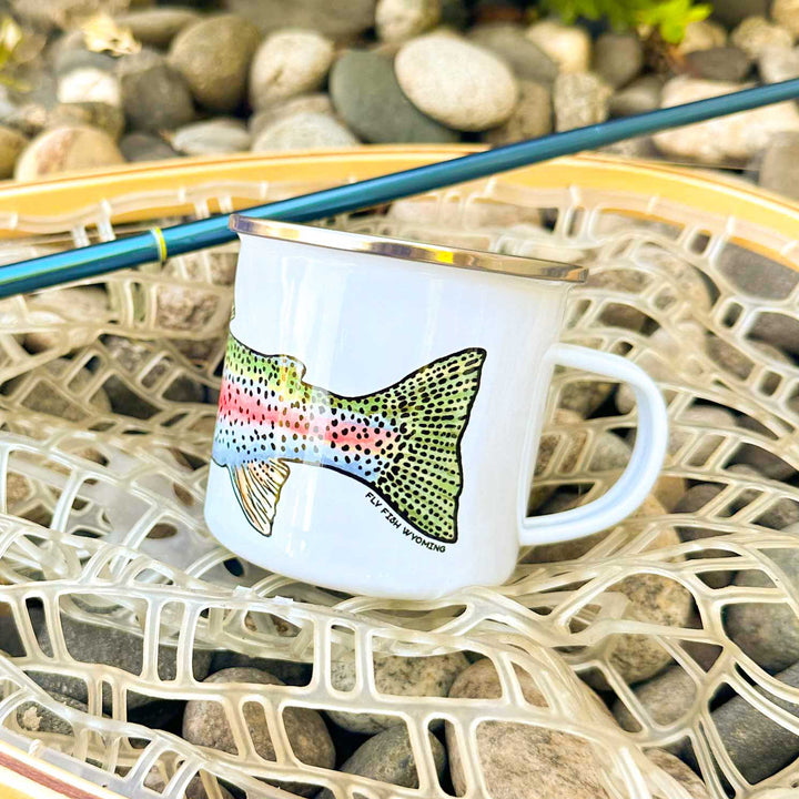 Wyoming Trout Species Tin Camp Mugs