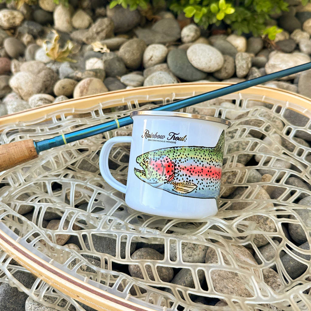 Wyoming Trout Species Tin Camp Mugs