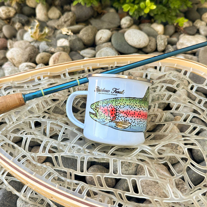 Wyoming Trout Species Tin Camp Mugs