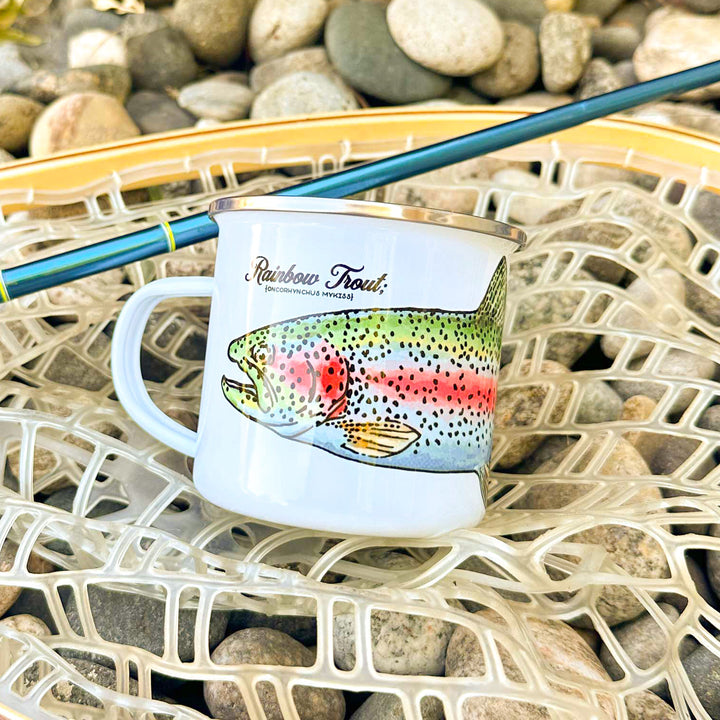Wyoming Trout Species Tin Camp Mugs