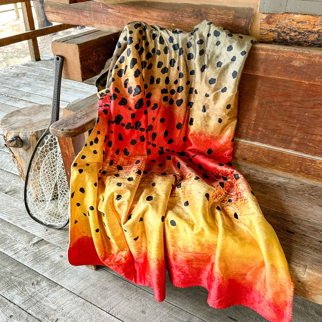 Cutthroat Trout Sherpa Fleece Throw
