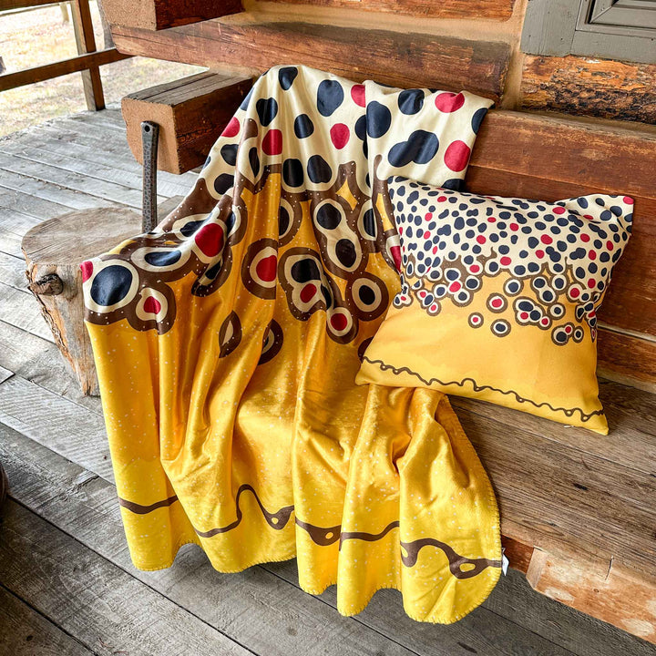 Brown Trout Sherpa Fleece Throw