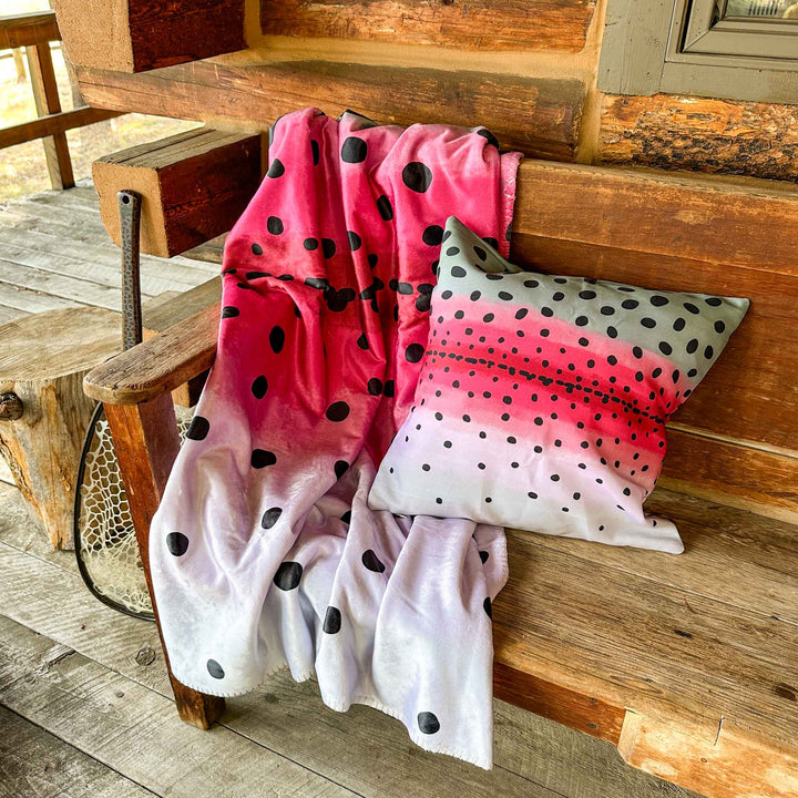 Rainbow Trout Sherpa Fleece Throw