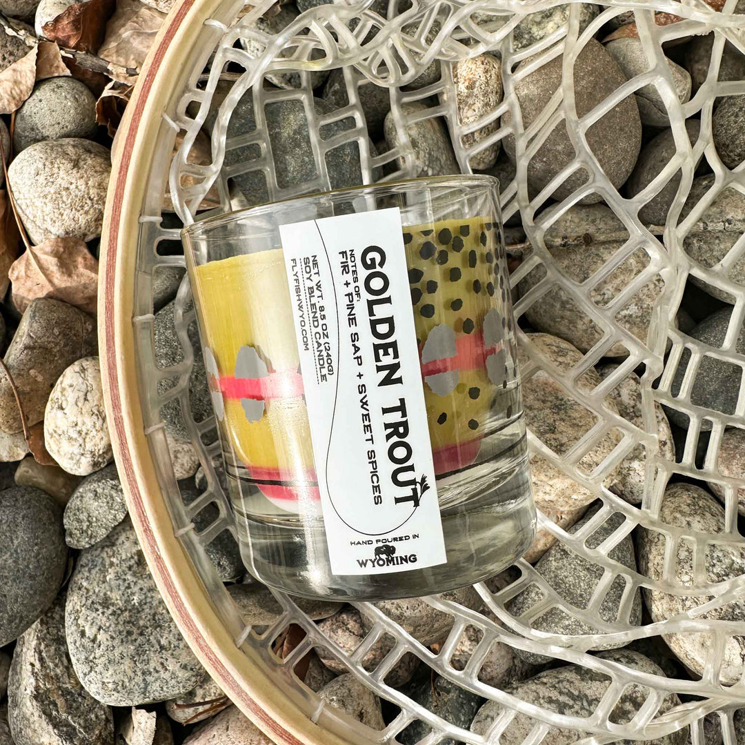 Wyo Golden Trout Pattern Candle
