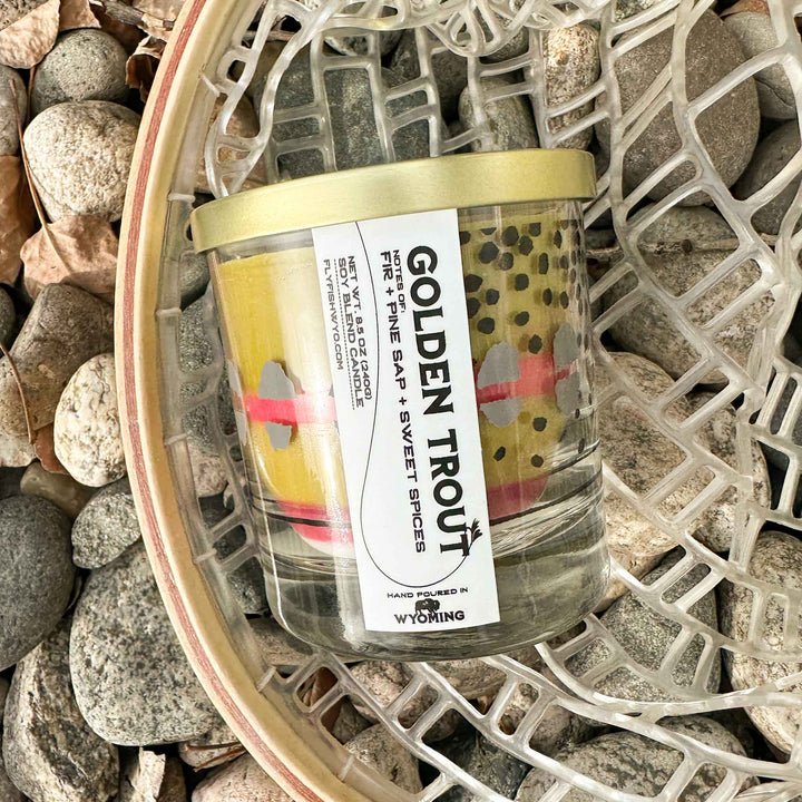Wyo Golden Trout Pattern Candle
