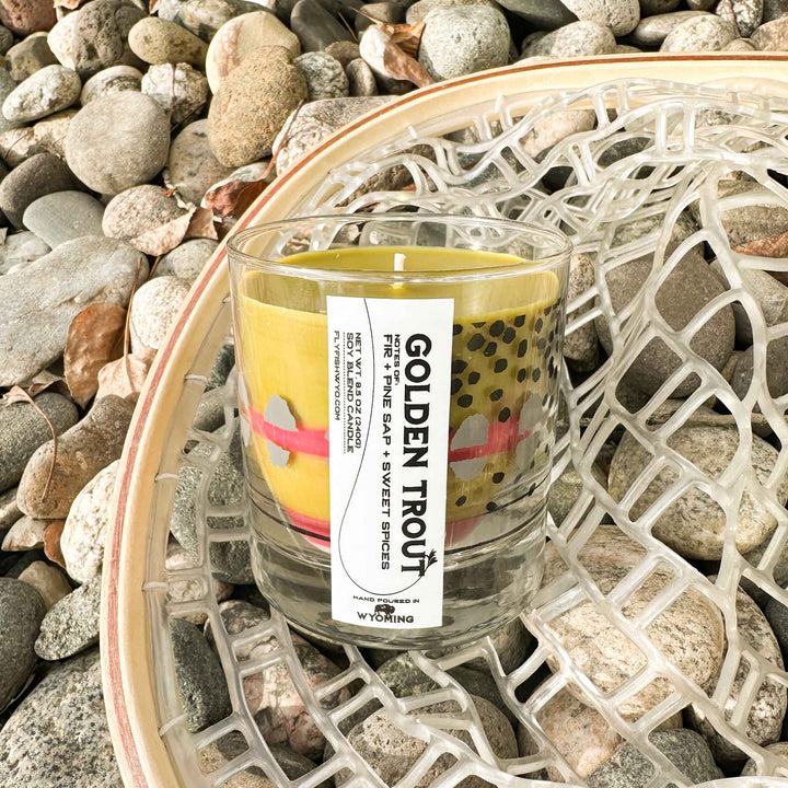Wyo Golden Trout Pattern Candle