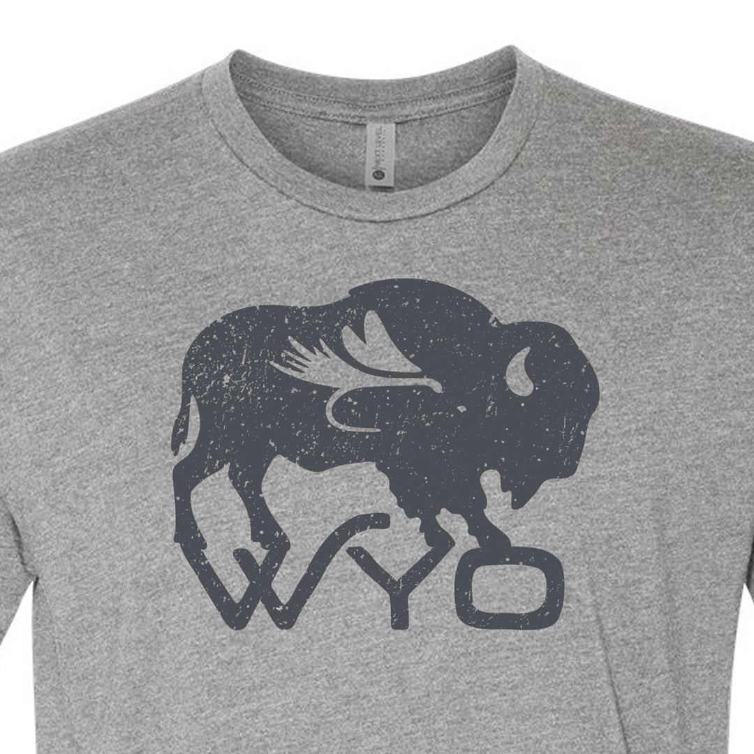 Wyo Fly Bison Logo Tee