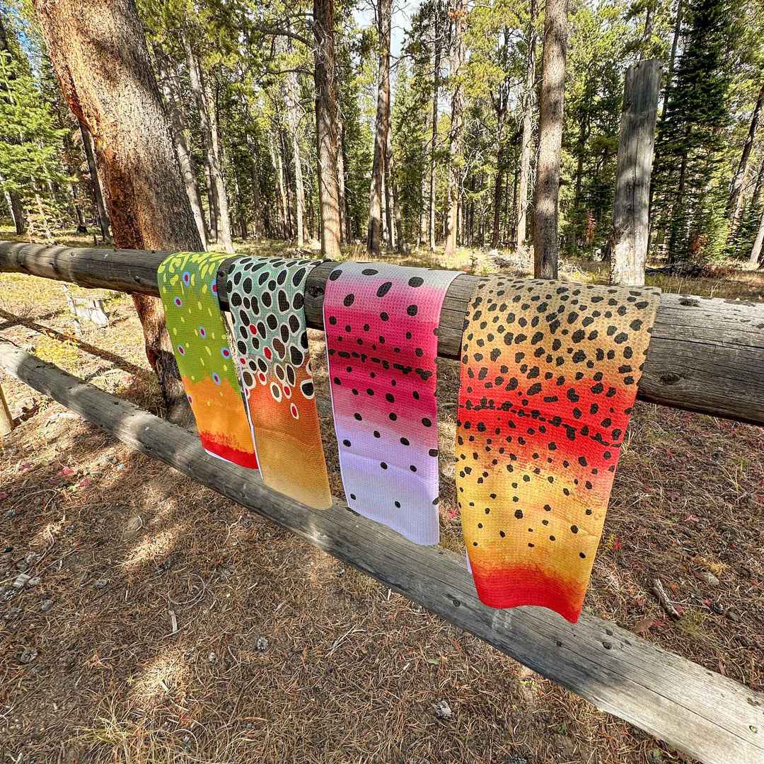 Trout Pattern Microfiber Tea Towels