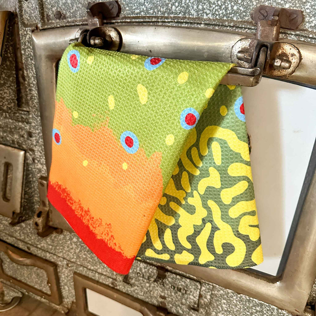 Trout Pattern Microfiber Tea Towels
